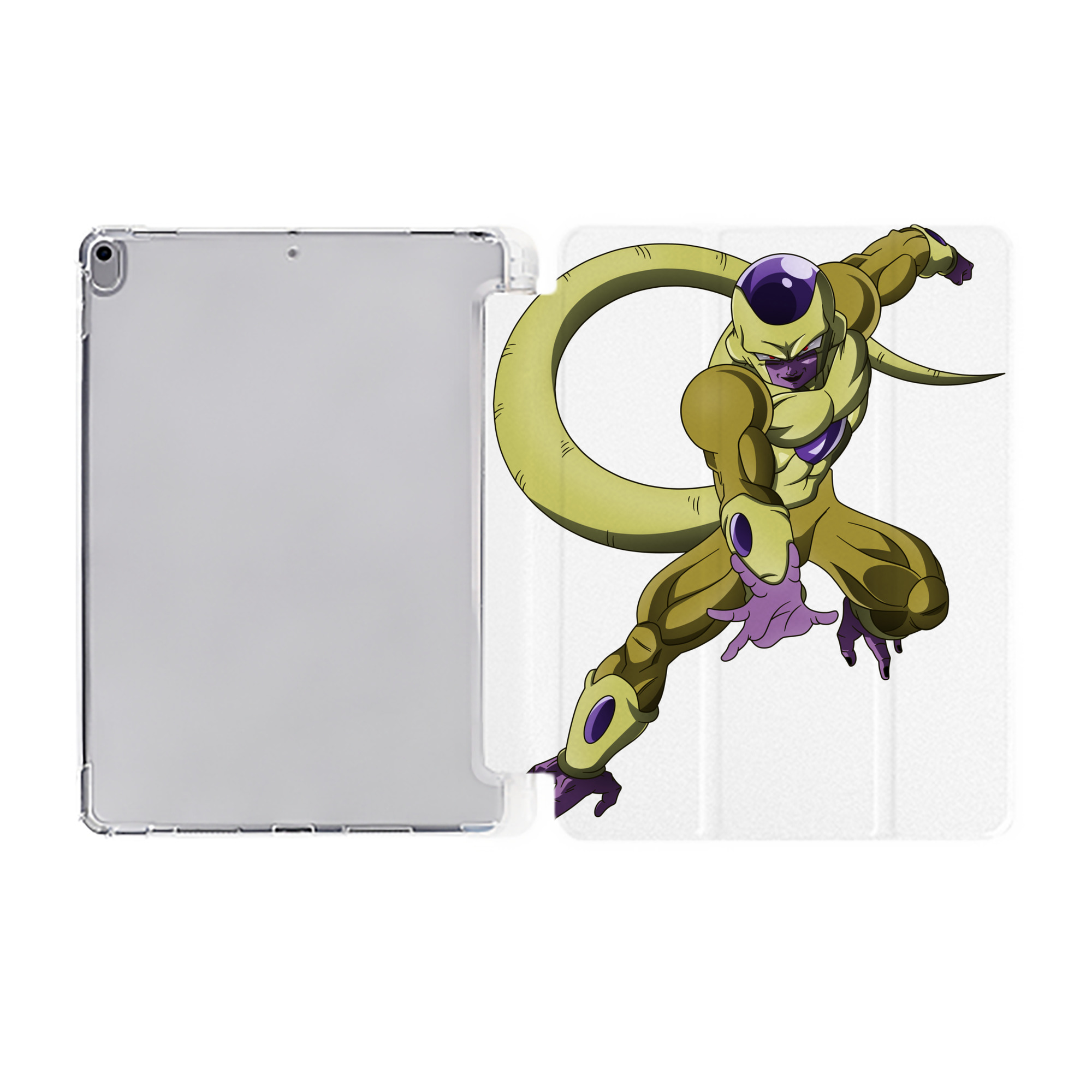 （画像用） ドラゴンボール フリーザ DRAGON BALL Frieza IPad ケース ペン収納付き 三つ折りスタンド PUレザー×シリコン 対応機種9.5/10.5/10.9インチ